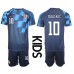 Kroatië Luka Modric #10 Babykleding Uitshirt Kinderen WK 2022 Korte Mouwen (+ korte broeken)